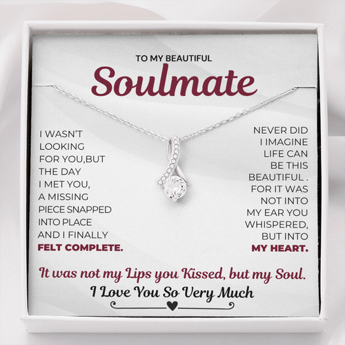 Alluring Beauty Necklace- Soulmate Necklace Kissed My Soul Limited Edition - Grabs Yours Now! Gift For Wife
