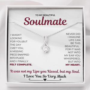 Alluring Beauty Necklace- Soulmate Necklace Kissed My Soul Limited Edition - Grabs Yours Now! Gift For Wife