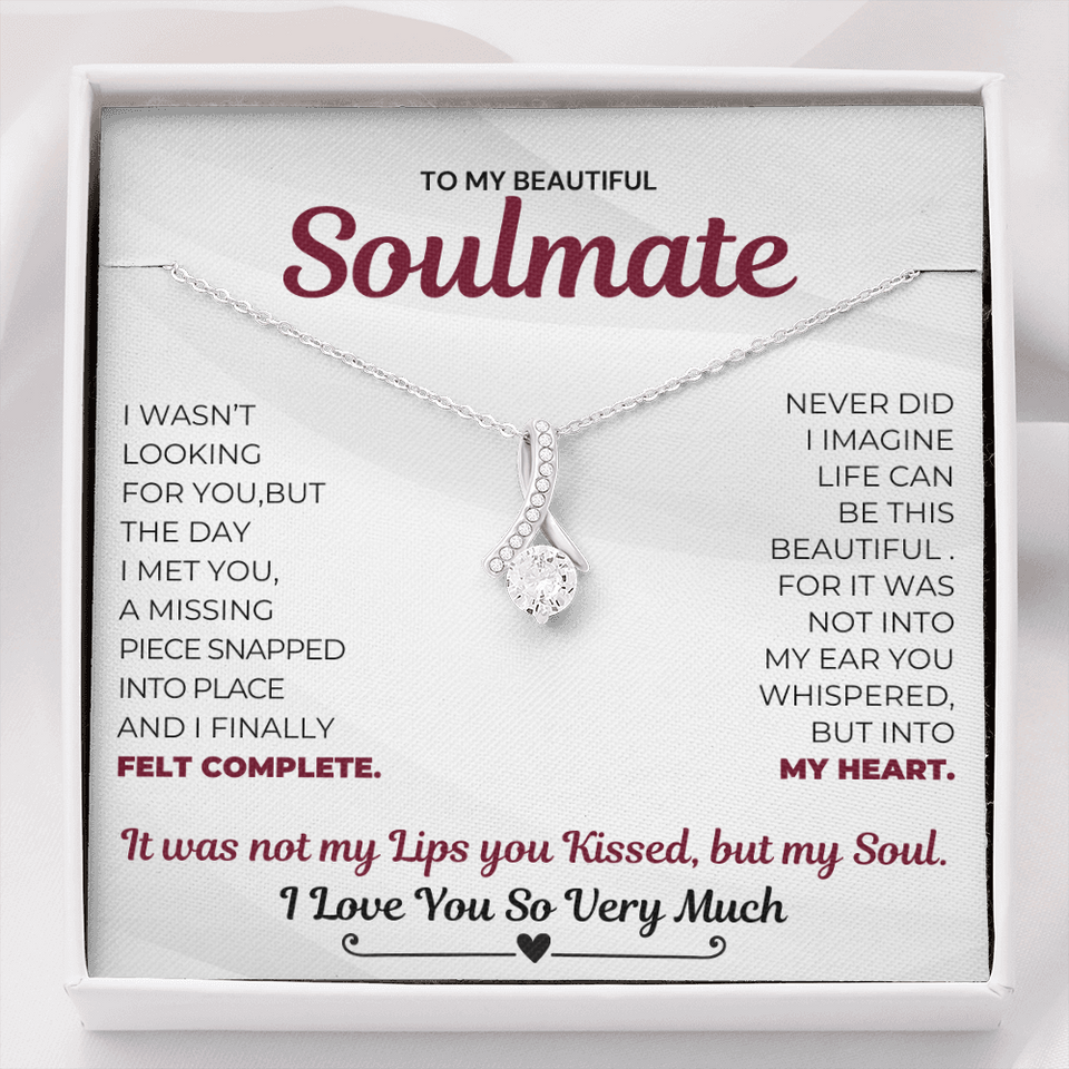 Alluring Beauty Necklace- Soulmate Necklace Kissed My Soul Limited Edition - Grabs Yours Now! Gift For Wife