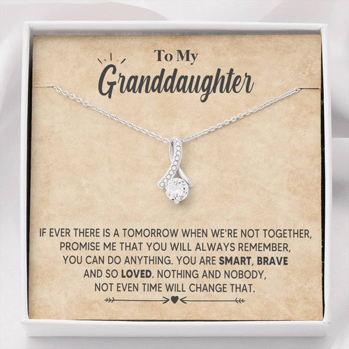 Granddaughter Necklace, To My Granddaughter You Are Smart, Brave and So Loved, Necklace for Daughter, Alluring Beauty Necklace