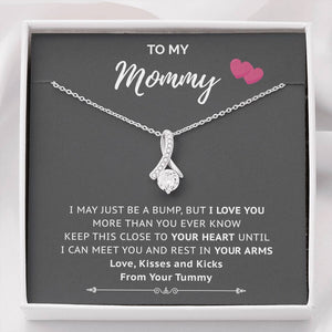 Love Kisses Kicks - Gift For New Mom Alluring Necklace
