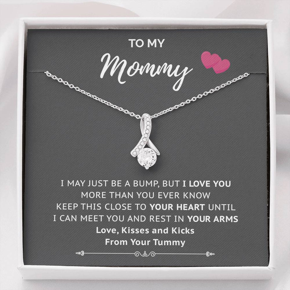 Love Kisses Kicks - Gift For New Mom Alluring Necklace