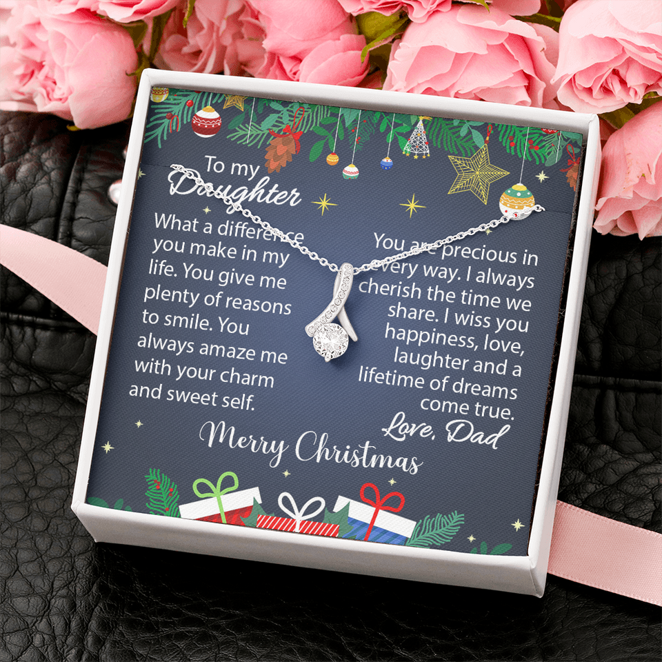 To My Daughter | Merry Christmas |  Alluring Beauty Necklace