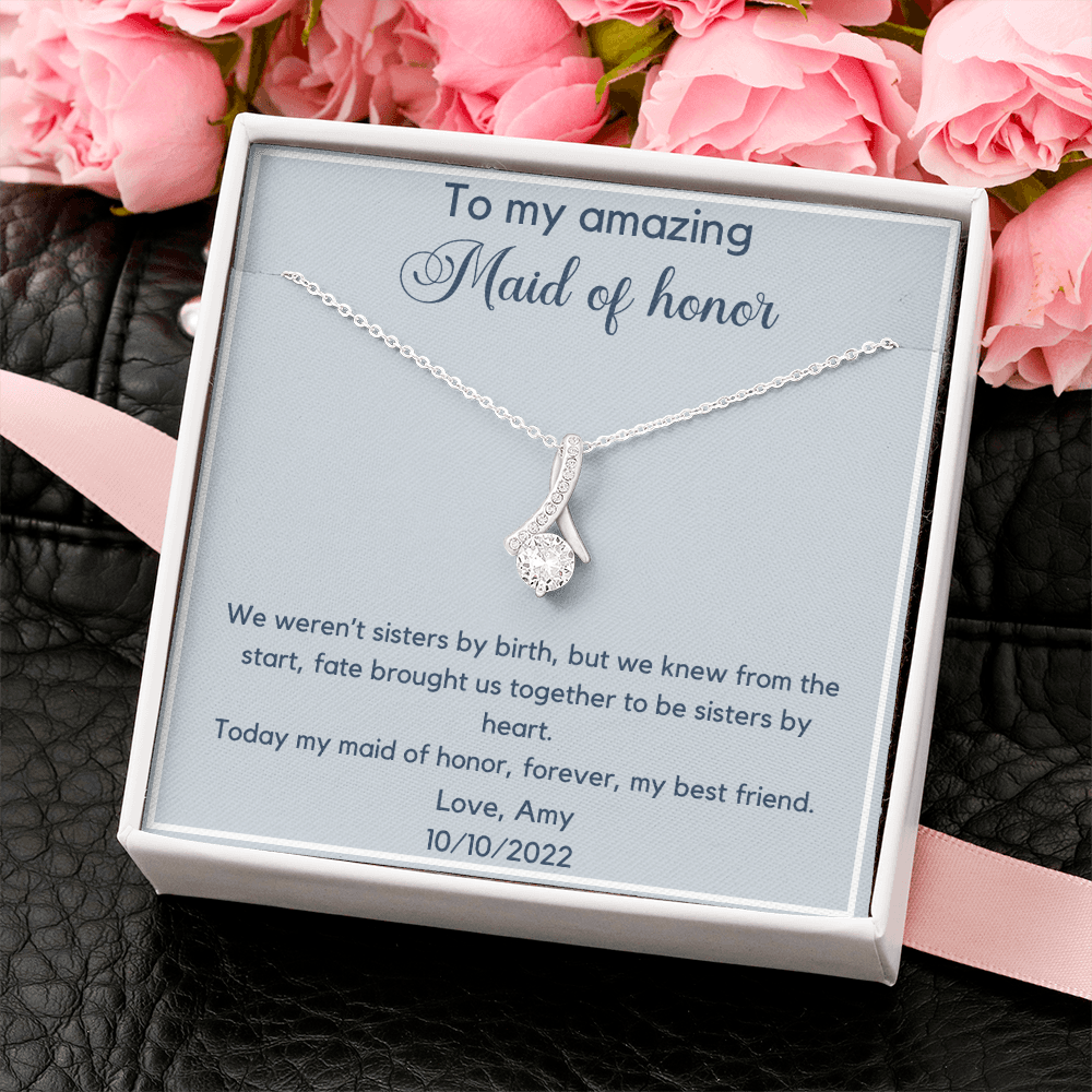 Personalized Maid of Honor Alluring Necklace
