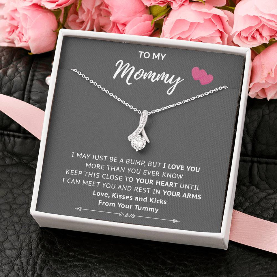 Love Kisses Kicks - Gift For New Mom Alluring Necklace