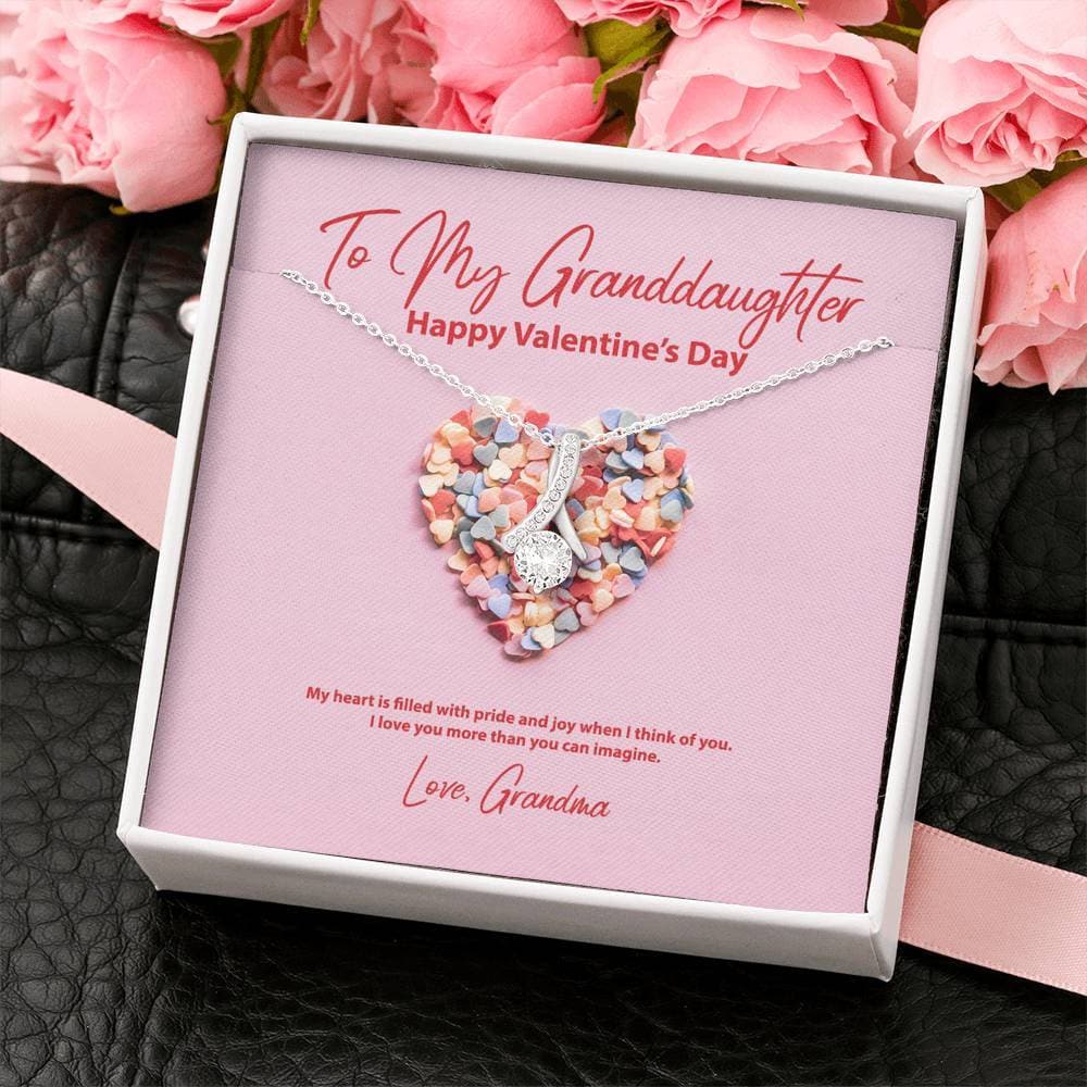 To My Granddaughter from Grandma Valentine's Day Alluring Beauty Necklace