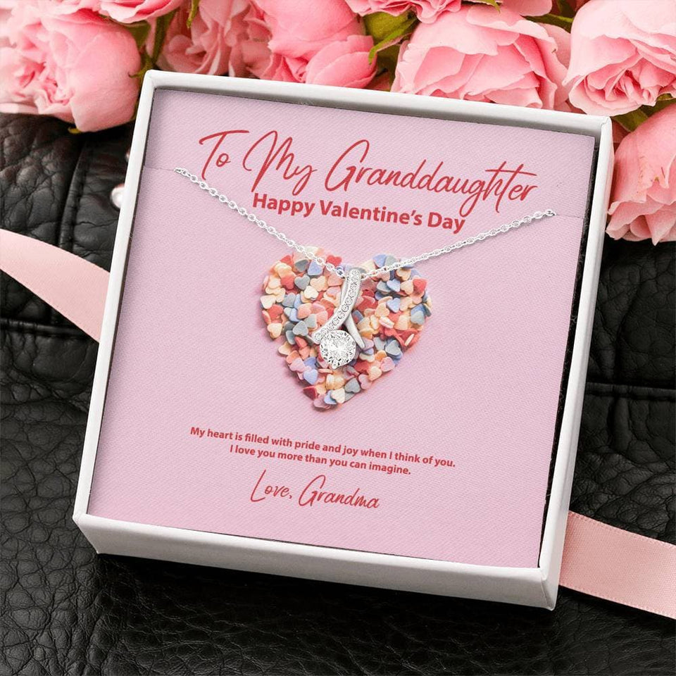 To My Granddaughter from Grandma Valentine's Day Alluring Beauty Necklace