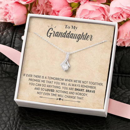 Granddaughter Necklace, To My Granddaughter You Are Smart, Brave and So Loved, Necklace for Daughter, Alluring Beauty Necklace