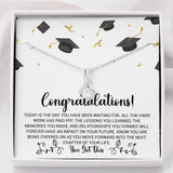 Graduation Necklace Gift - Forward into the next chapter of your life - College, High School, Senior, Master Graduation Gift - Class of 2022 Alluring Beauty Necklace - LX036E