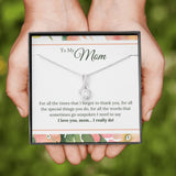 I Love You Mom I Really Do Alluring Beauty Necklace