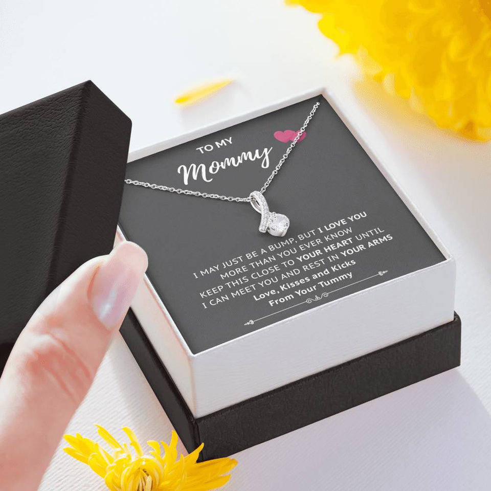 Love Kisses Kicks - Gift For New Mom Alluring Necklace