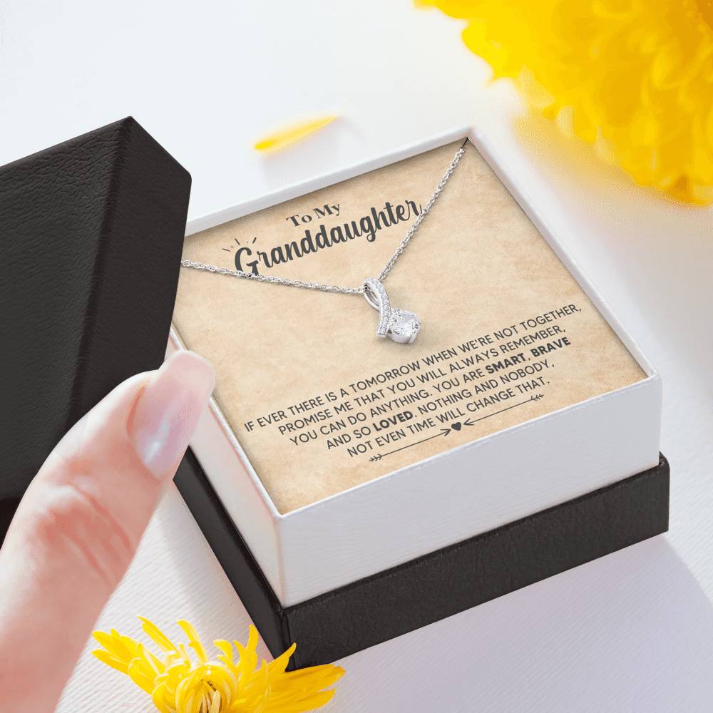Granddaughter Necklace, To My Granddaughter You Are Smart, Brave and So Loved, Necklace for Daughter, Alluring Beauty Necklace