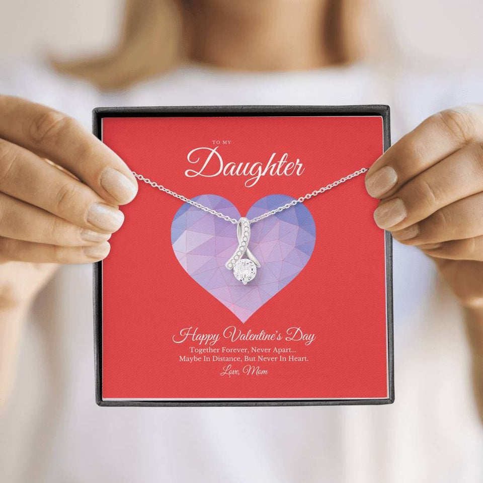 To My Daughter from Mom Valentine's Day Alluring Beauty Necklace