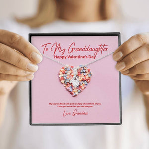 To My Granddaughter from Grandma Valentine's Day Alluring Beauty Necklace