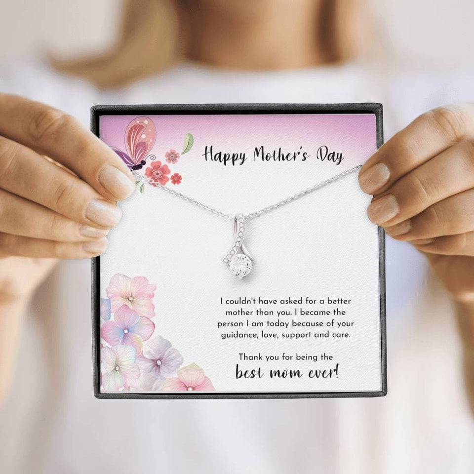 To The Best Mom Ever Alluring Beauty Necklace