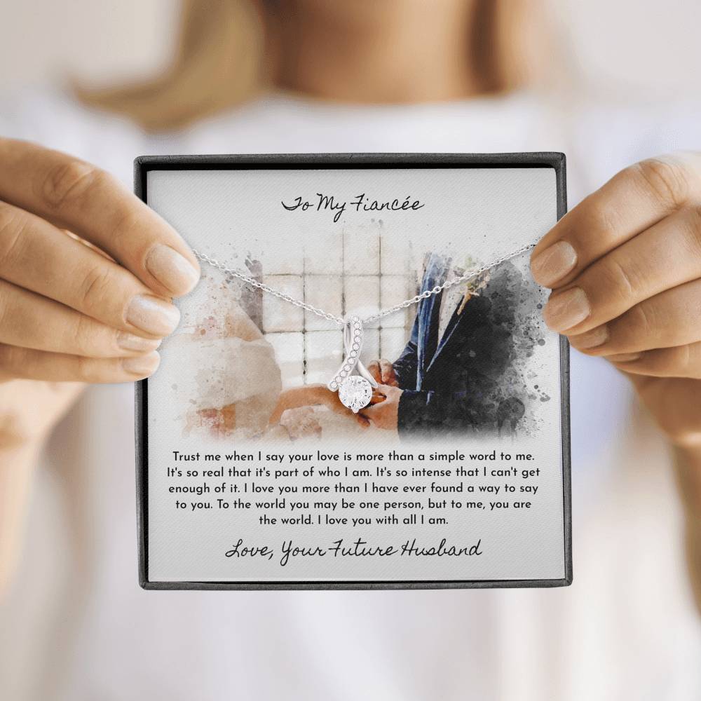 To My Fiancee Love Your Future Husband Alluring Beauty Necklace