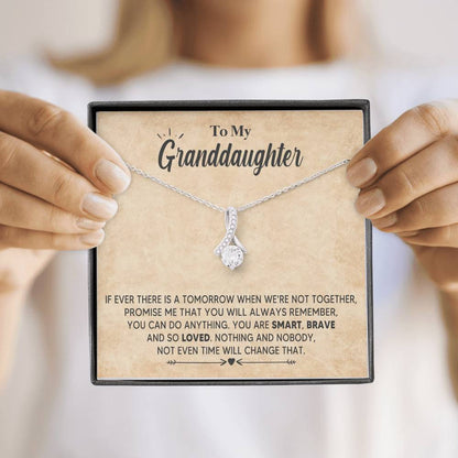 Granddaughter Necklace, To My Granddaughter You Are Smart, Brave and So Loved, Necklace for Daughter, Alluring Beauty Necklace