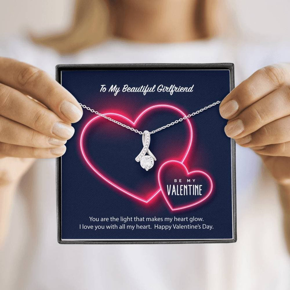 To My Girlfriend Be My Valentine Alluring Beauty Necklace