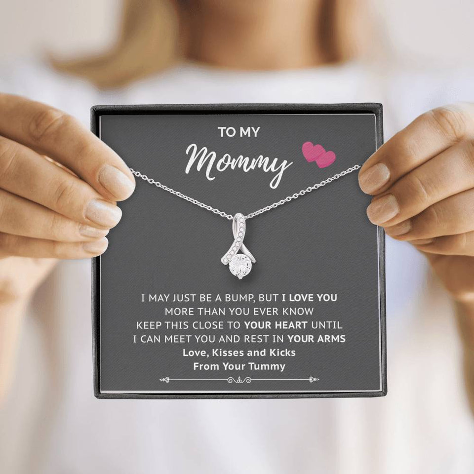 Love Kisses Kicks - Gift For New Mom Alluring Necklace