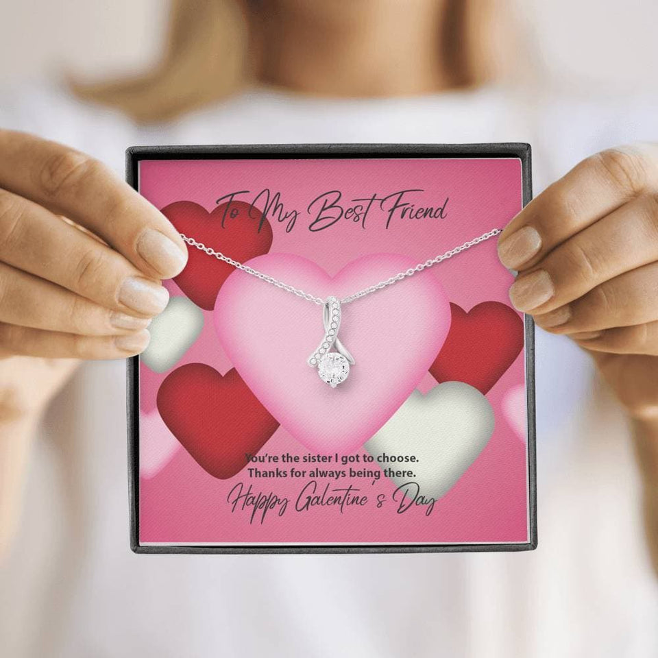 To My Best Friend Galentine's Day Alluring Beauty Necklace