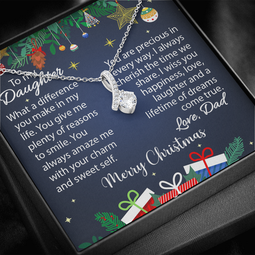 To My Daughter | Merry Christmas |  Alluring Beauty Necklace