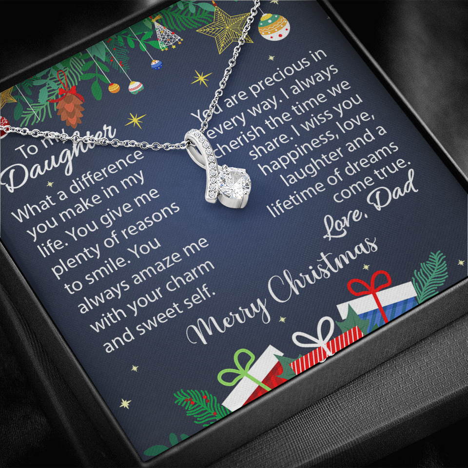 To My Daughter | Merry Christmas |  Alluring Beauty Necklace