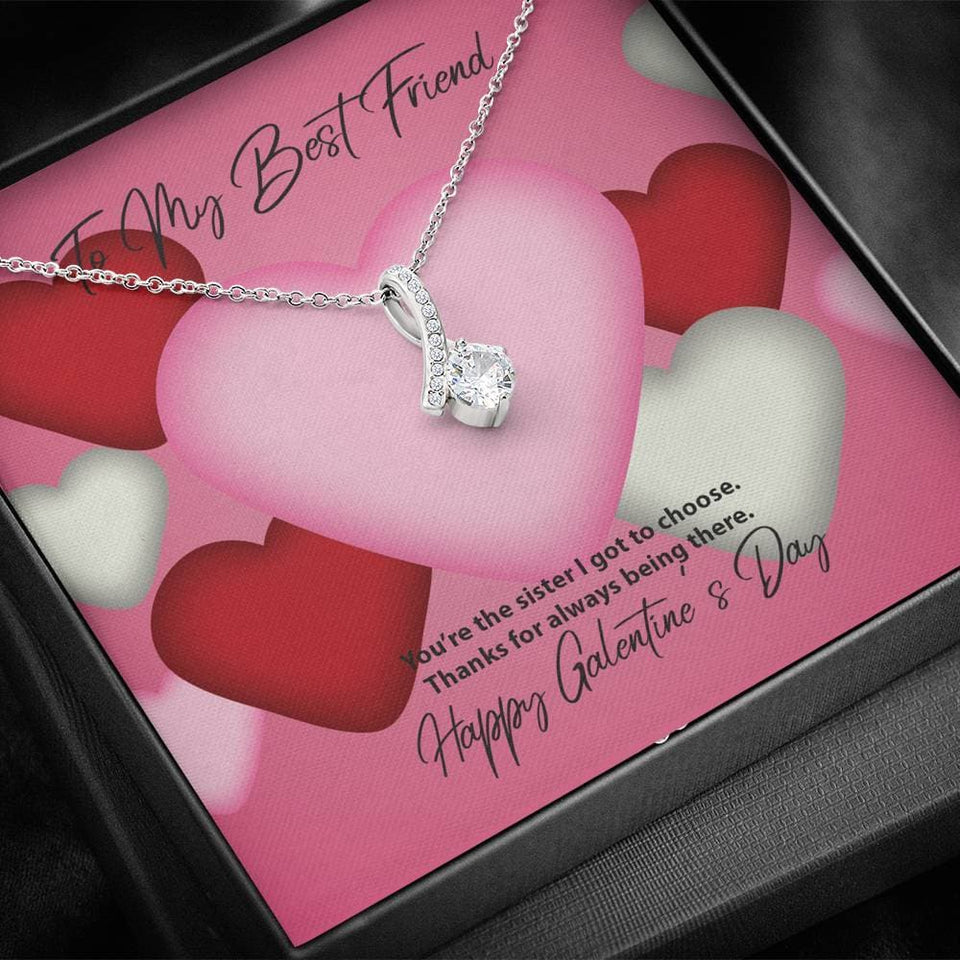 To My Best Friend Galentine's Day Alluring Beauty Necklace