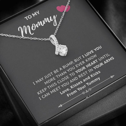 Love Kisses Kicks - Gift For New Mom Alluring Necklace