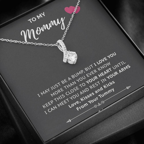 Love Kisses Kicks - Gift For New Mom Alluring Necklace