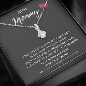 Love Kisses Kicks - Gift For New Mom Alluring Necklace