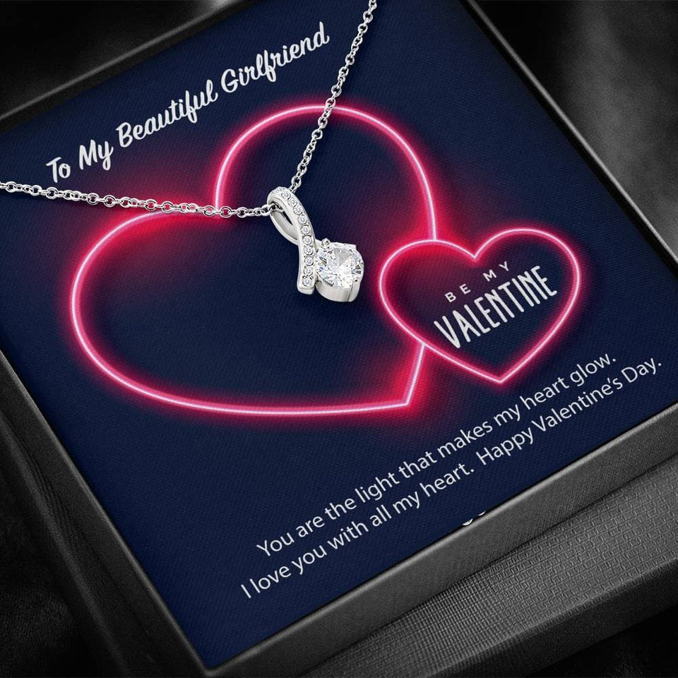 To My Girlfriend Be My Valentine Alluring Beauty Necklace
