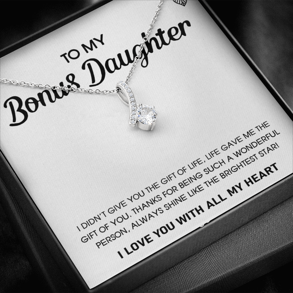 To My Bonus Daughter | Gift Of Life | Alluring Beauty Necklace