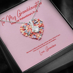 To My Granddaughter from Grandma Valentine's Day Alluring Beauty Necklace