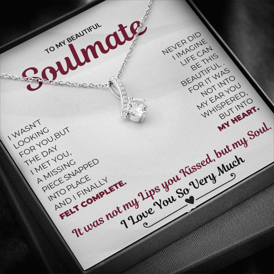 Alluring Beauty Necklace- Soulmate Necklace Kissed My Soul Limited Edition - Grabs Yours Now! Gift For Wife