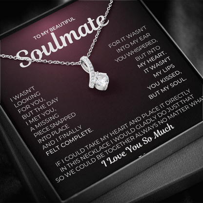 Alluring Beauty Necklace- Kissed my soul Carry my Heart Necklace Limited Edition - Grabs Yours Now! Gift For Wife