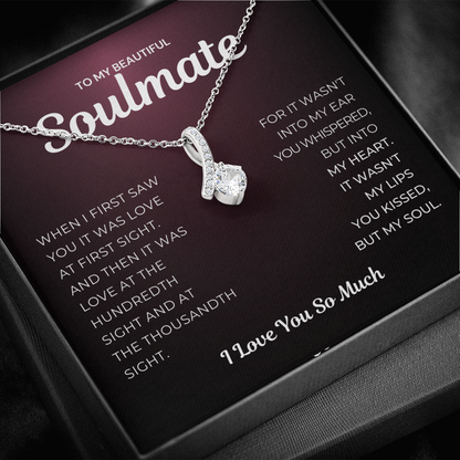 Pamaheart- Alluring Beauty Necklace- Love at First Sight Kissed My Soul Necklace | Limited Edition -Grab Yours Now!, Gift For Wife, Christmas