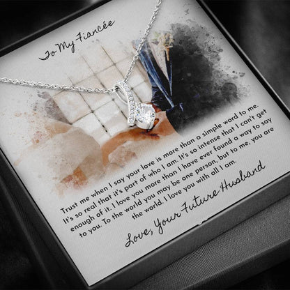 To My Fiancee Love Your Future Husband Alluring Beauty Necklace