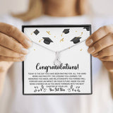Graduation Necklace Gift - Forward into the next chapter of your life - College, High School, Senior, Master Graduation Gift - Class of 2022 Alluring Beauty Necklace - LX036E