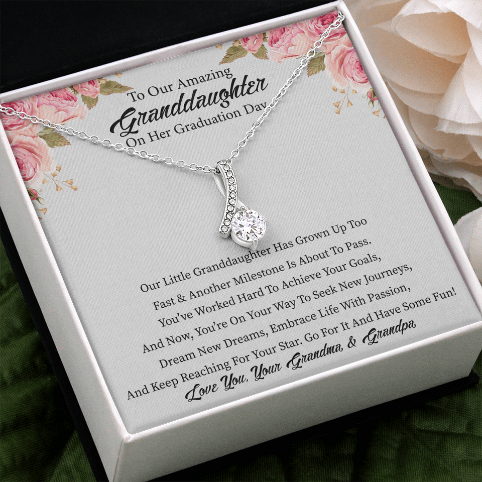 To Our Amazing Granddaughter On Her Graduation - Necklace for Granddaughter, Alluring Beauty Necklace