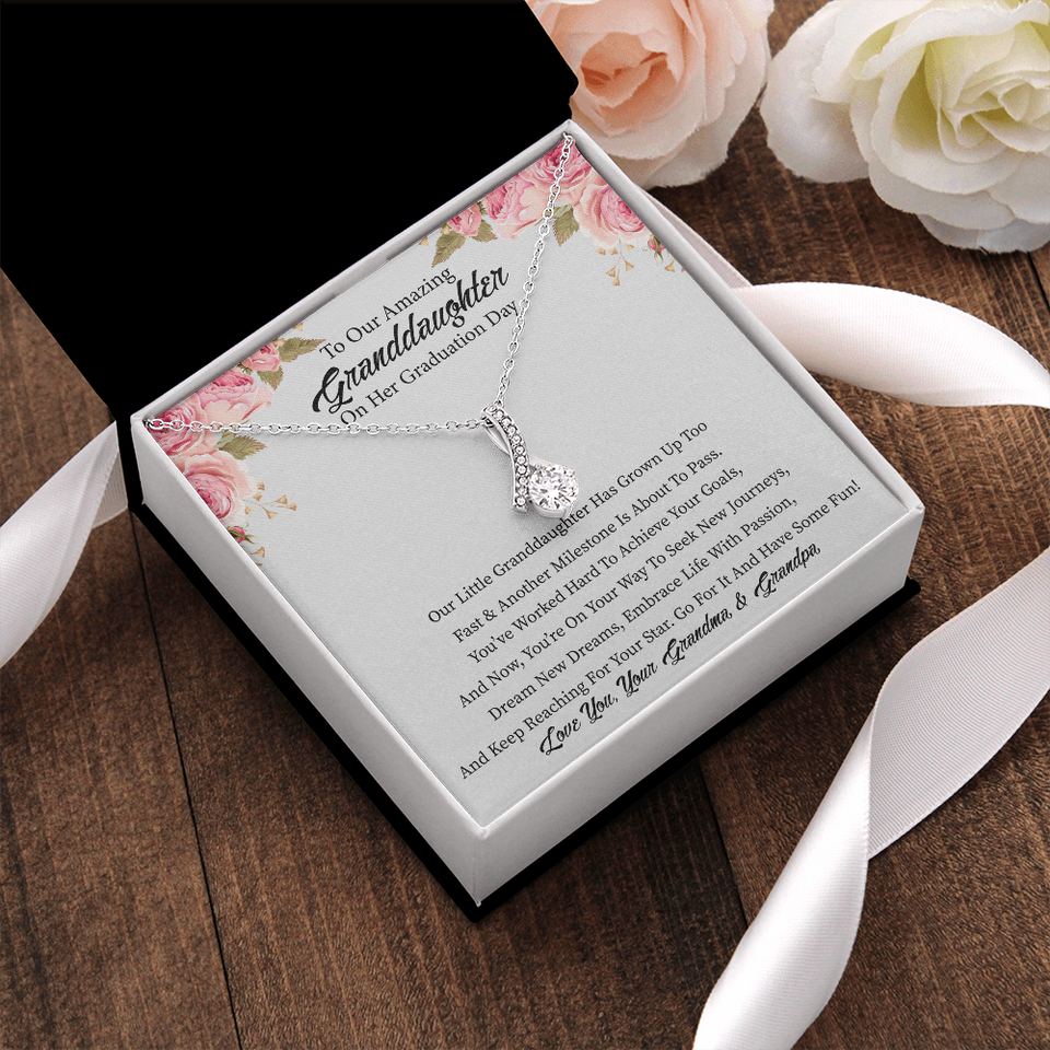 To Our Amazing Granddaughter On Her Graduation - Necklace for Granddaughter, Alluring Beauty Necklace