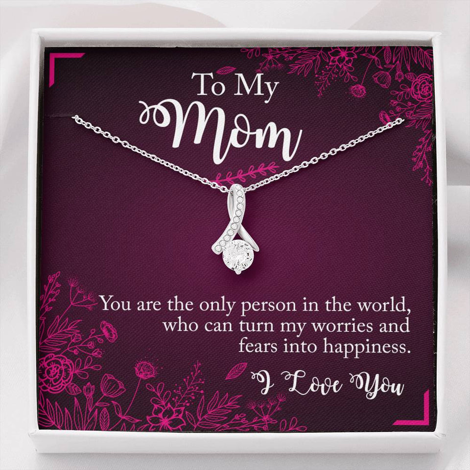 To My Mom Necklace - Fear Into Happiness, Birthday Gift for Mom, Necklace for Mom, Mother's Day Gift, Alluring Beauty Necklace