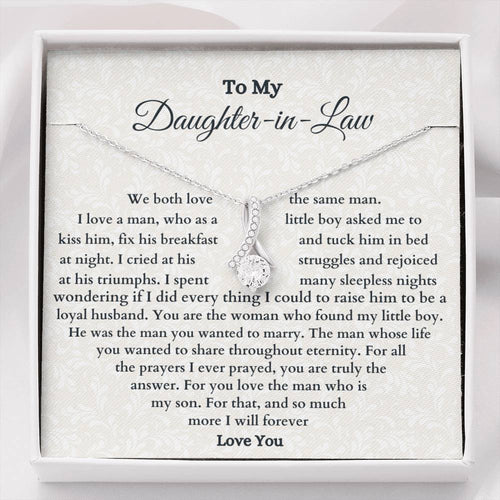 Daughter-In-Law Necklace, To My Daughter-In-Law Necklace for You Love The Man Who is My Son, Necklace for Daughter-In-Law, Alluring Beauty Necklace
