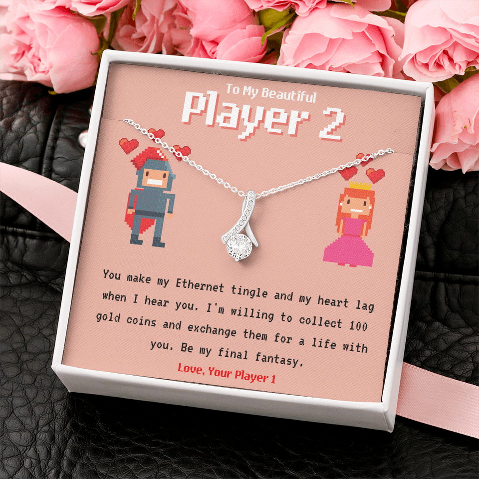To My Player 2 Alluring Necklace Gift for Gamer Couple Gift for Girlfriend