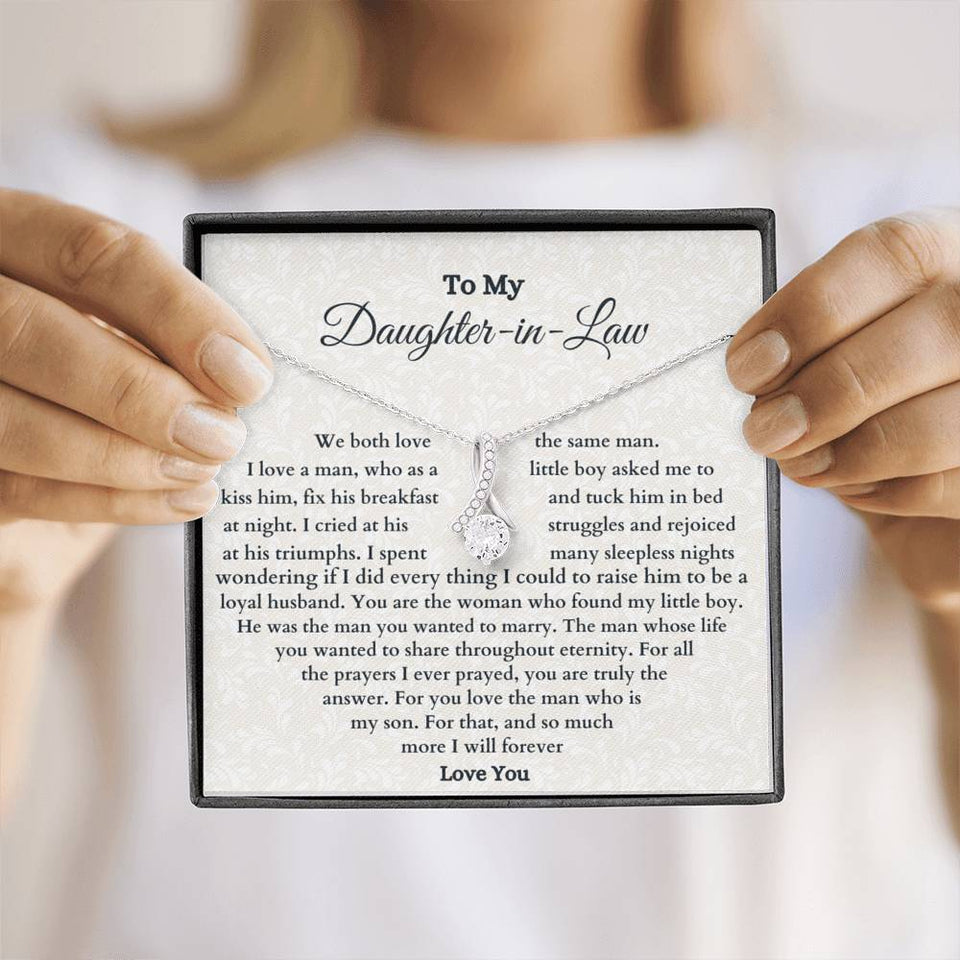 Daughter-In-Law Necklace, To My Daughter-In-Law Necklace for You Love The Man Who is My Son, Necklace for Daughter-In-Law, Alluring Beauty Necklace