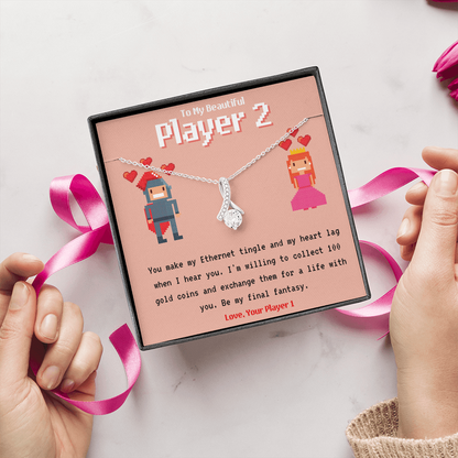 To My Player 2 Alluring Necklace Gift for Gamer Couple Gift for Girlfriend