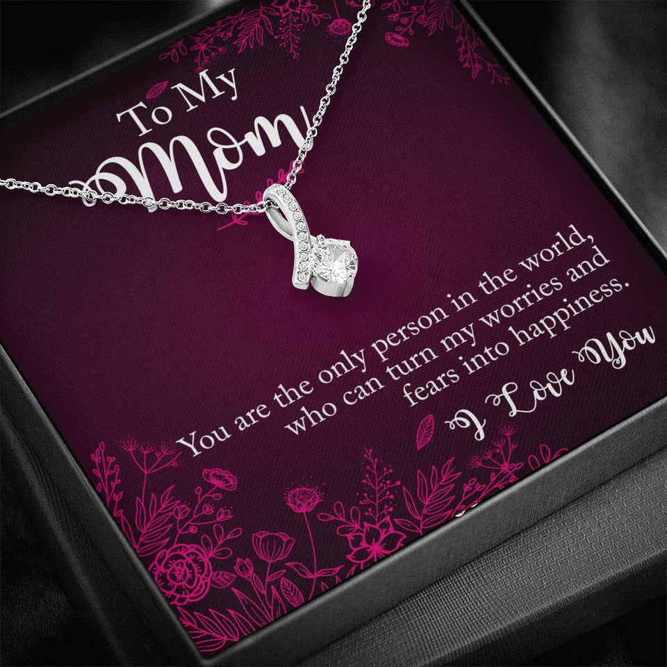 To My Mom Necklace - Fear Into Happiness, Birthday Gift for Mom, Necklace for Mom, Mother's Day Gift, Alluring Beauty Necklace