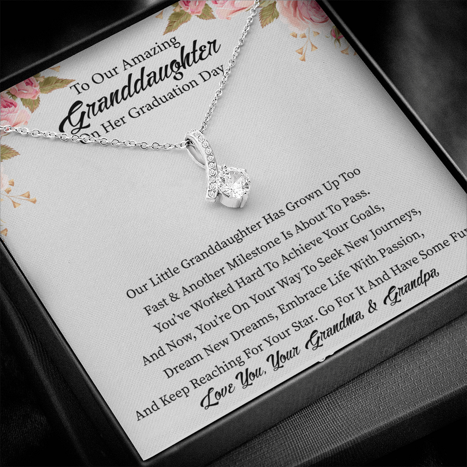 To Our Amazing Granddaughter On Her Graduation - Necklace for Granddaughter, Alluring Beauty Necklace