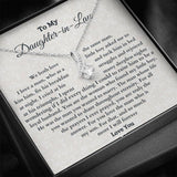 Daughter-In-Law Necklace, To My Daughter-In-Law Necklace for You Love The Man Who is My Son, Necklace for Daughter-In-Law, Alluring Beauty Necklace