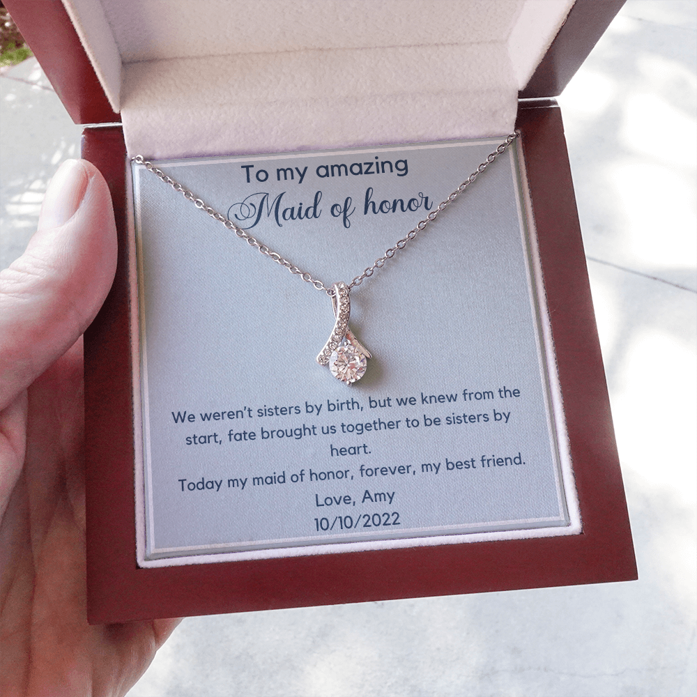 Personalized Maid of Honor Alluring Necklace
