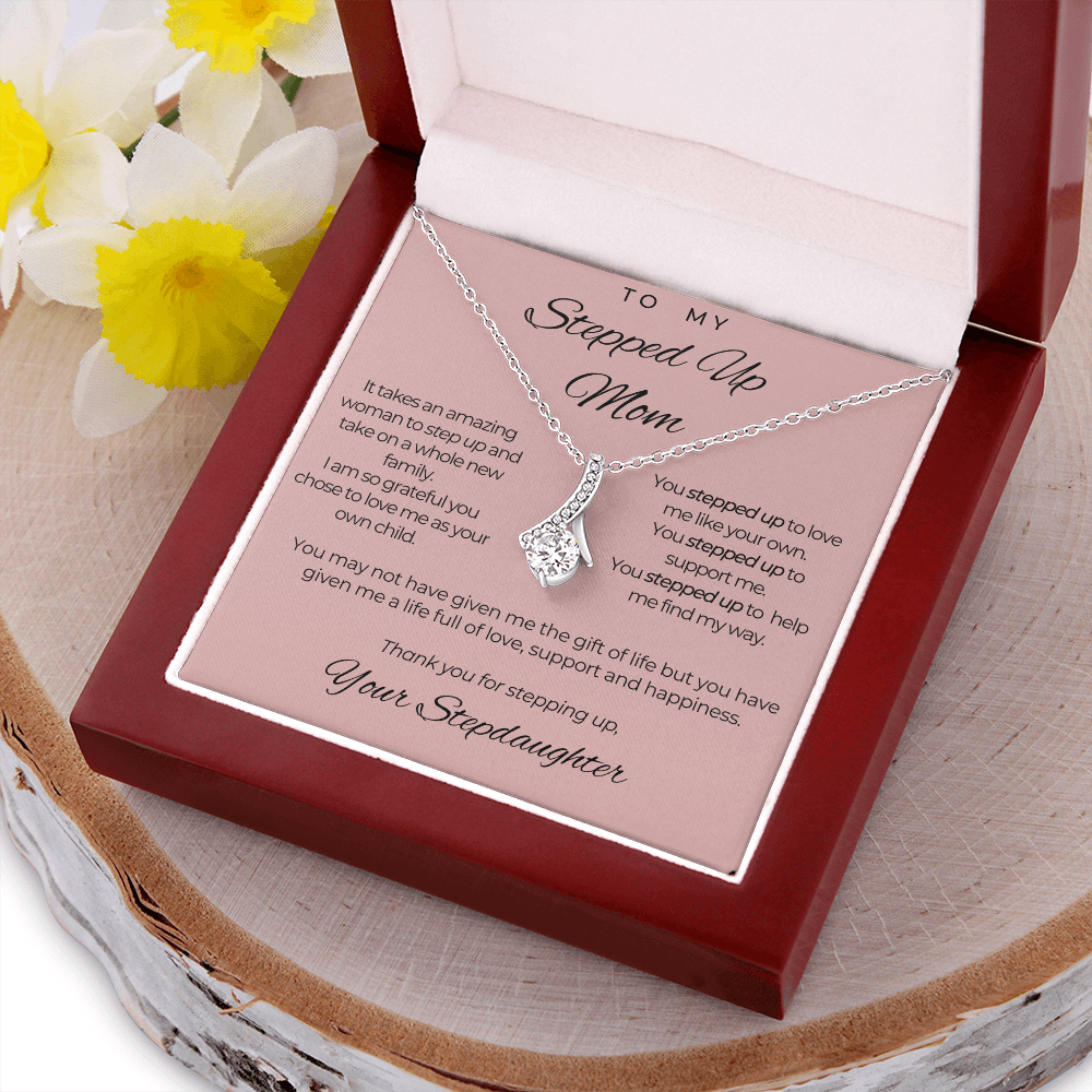 Gorgeous Necklace for Step Mom from Stepdaughter, Alluring Beauty Necklace for Step Mom
